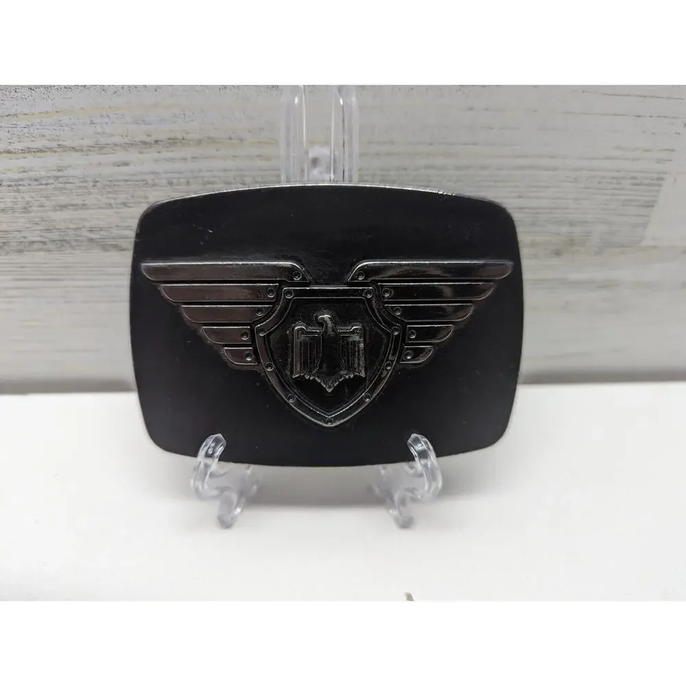 RARE Belt Buckle Eagle by Chrome Black Matte Gift approx. 3.5 x‎ 2.5 in